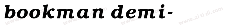 bookman demi字体转换
